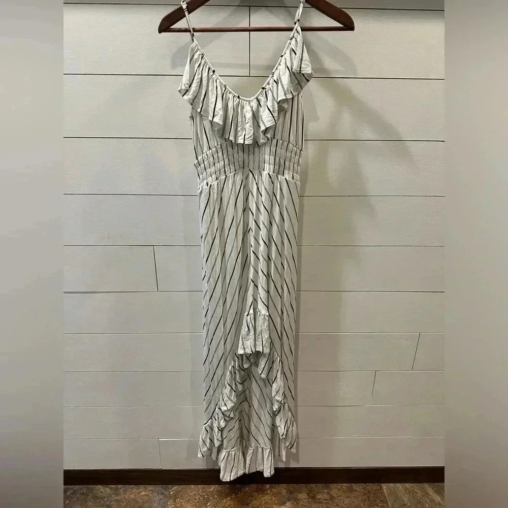 EXPRESS white striped dress- small petite